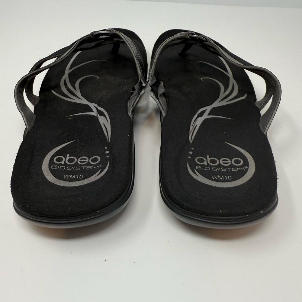 Abeo Black and Silver Sandals with Crystal Embellishments - Picture 5 of 8